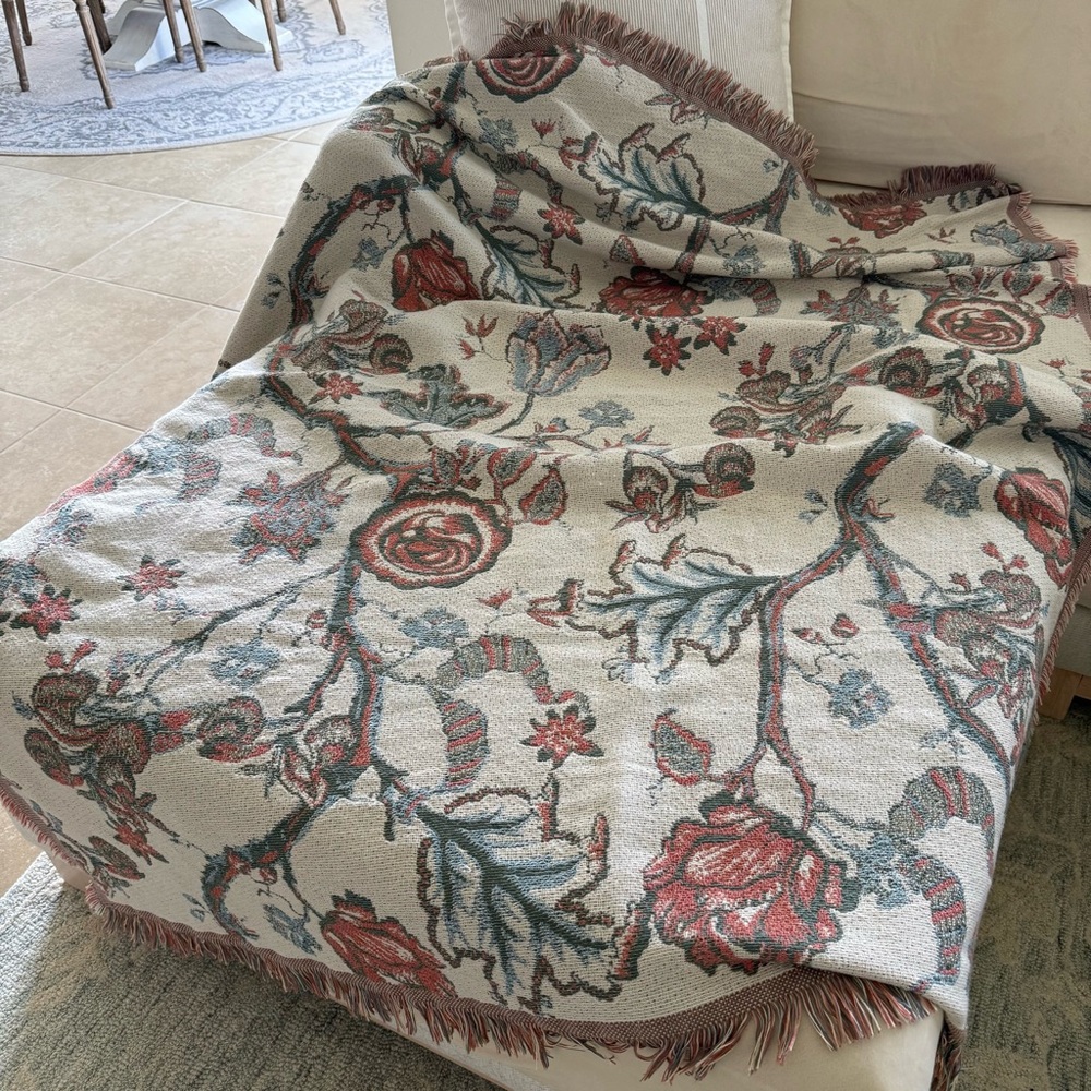 50 x 60" Throw Allover Jacquard Floral - Threshold Designed with Studio McGee